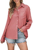 Striped Button Up Long Sleeve Shirt - Trendsi - Flyclothing LLC