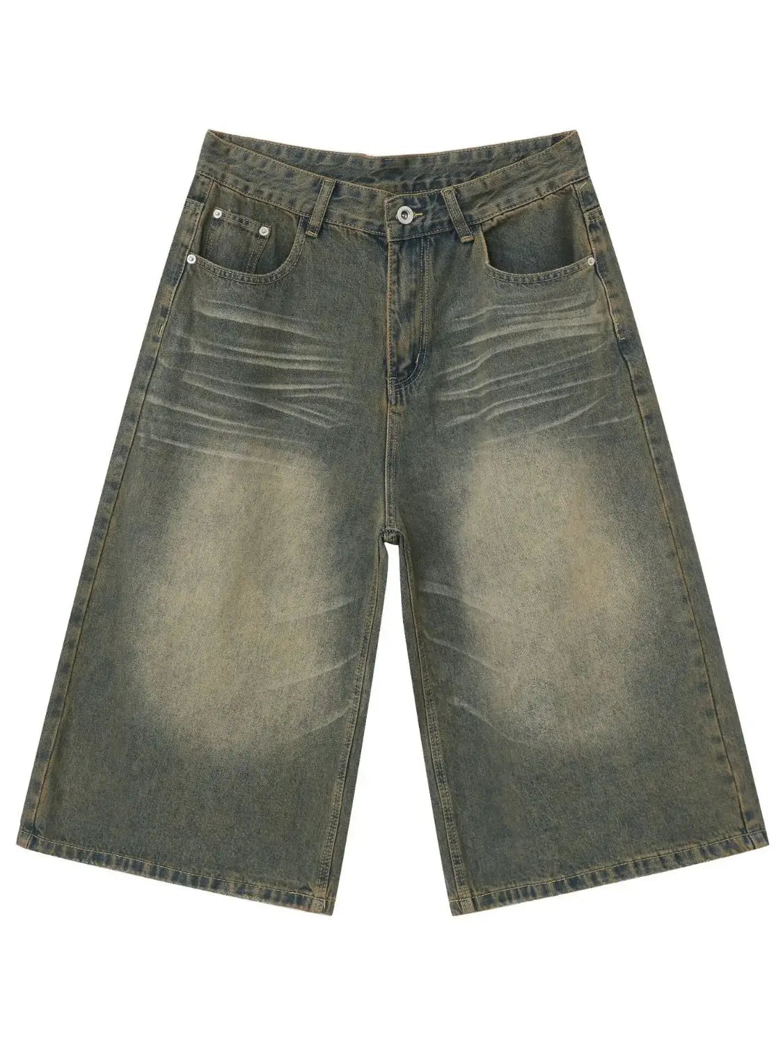 Men's Washed Denim Shorts with Pockets - Trendsi - Flyclothing LLC