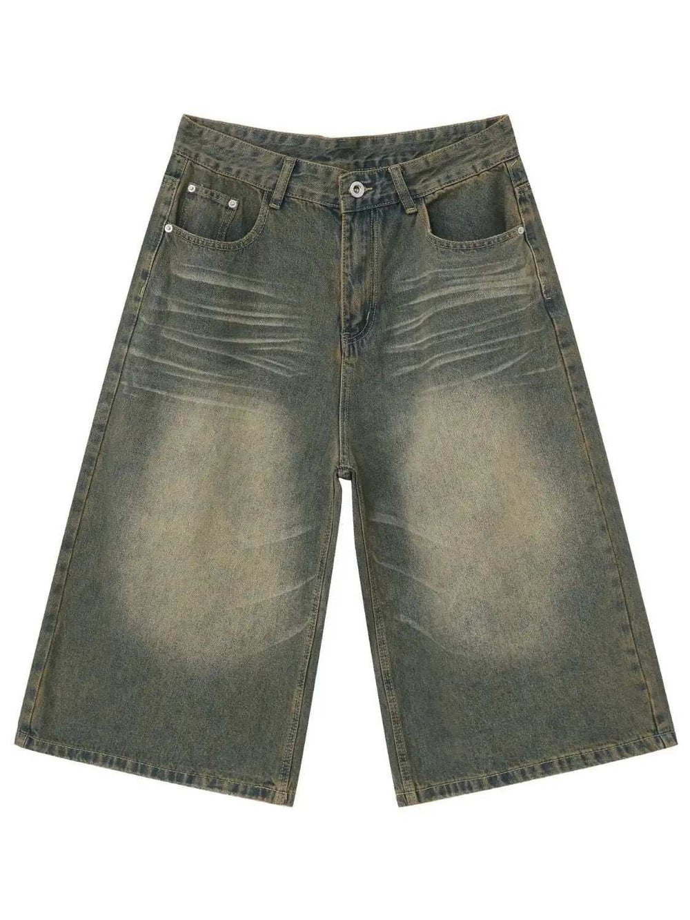 Men's Washed Denim Shorts with Pockets - Trendsi - Flyclothing LLC