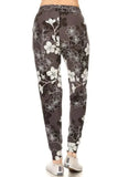 Leggings Depot Full Size Buttery Soft Floral Joggers with Drawstring Plus Size - Trendsi