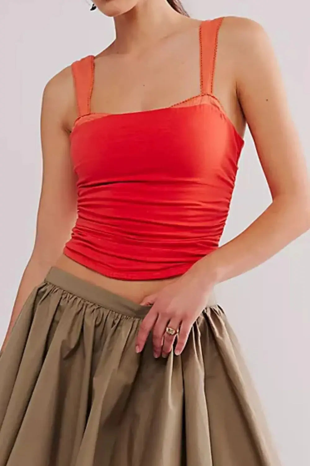 Square Neck Wide Strap Cami - Trendsi - Flyclothing LLC
