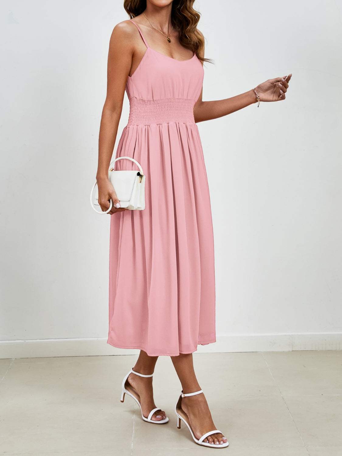 Scoop Neck Midi Cami Dress - Trendsi - Flyclothing LLC