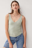 Be Cool V-Neck Wide Strap Tank - Trendsi - Flyclothing LLC