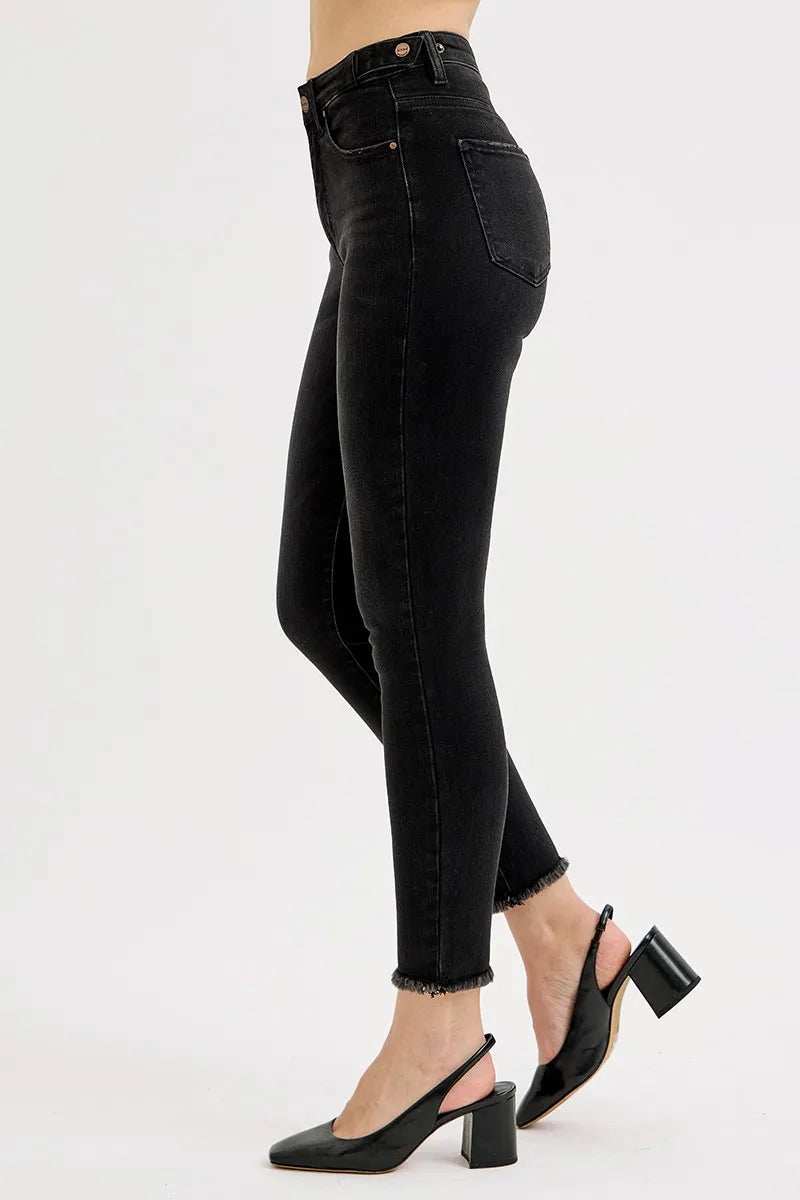 RISEN Full Size Tummy Control High Rise Adjustable Waist Skinny Jeans Plus Size - Trendsi - Flyclothing LLC