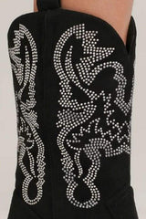 Beast Fashion Rhinestone Detail Point Toe Boots - Trendsi - Flyclothing LLC