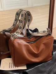 PU Leather Adjustable Strap Crossbody Bag - Trendsi