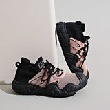 Contrast Mesh Platform Athletic - Trendsi