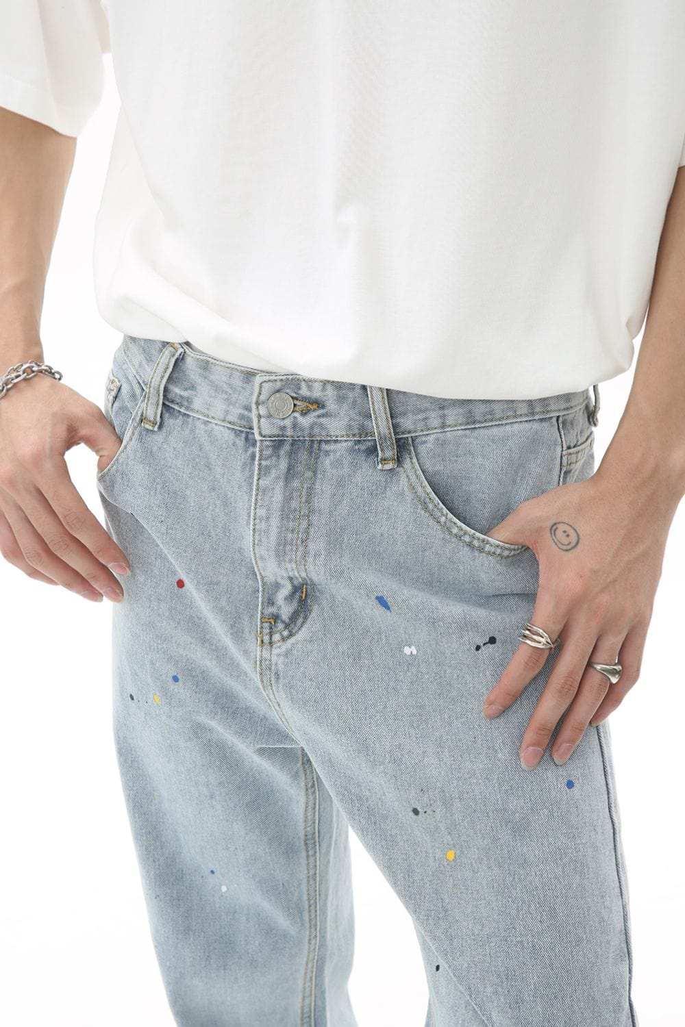 Baggy Jeans with Pockets - Trendsi - Flyclothing LLC