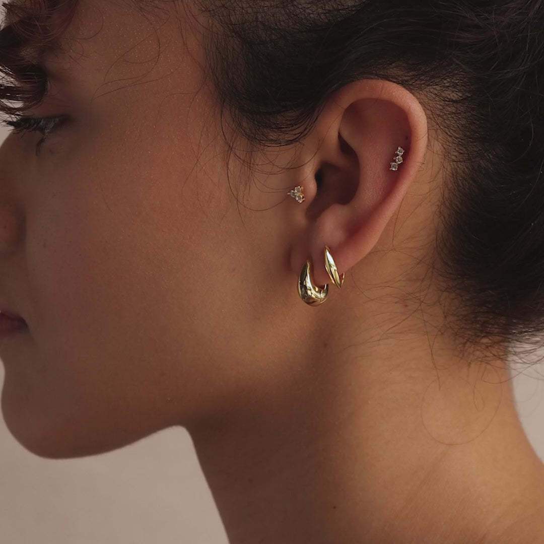 Gold-plated V Shaped Earrings - My Store - Flyclothing LLC