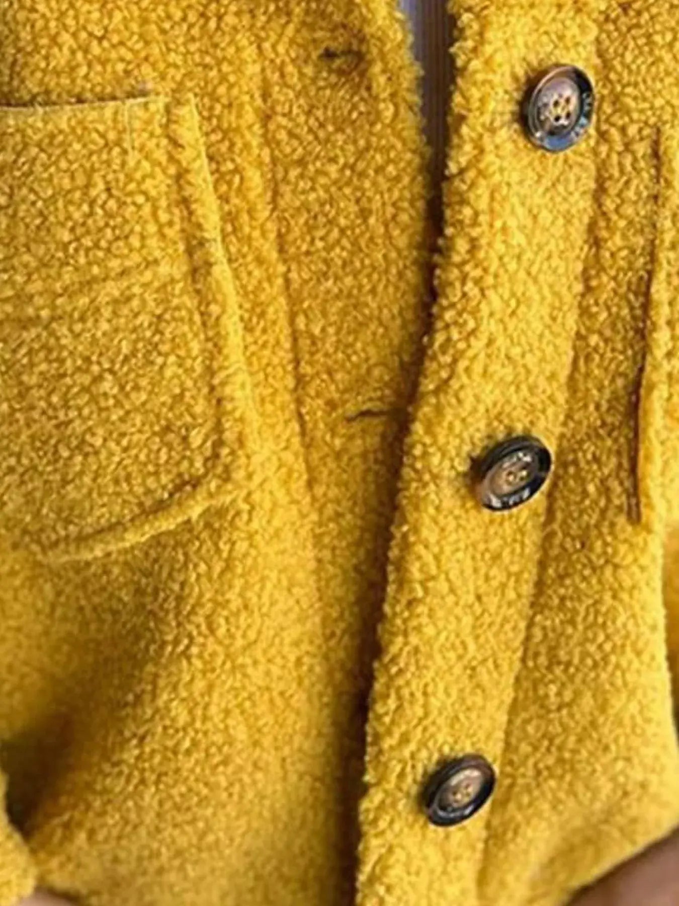 Full Size Single-Breasted Sherpa Shacket Plus Size - Trendsi - Flyclothing LLC