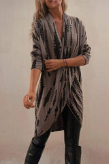 Full Size Contrast Long Sleeve Longline Top - Trendsi - Flyclothing LLC