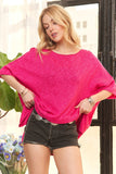 ADORA Drop Shoulder Loose Fit Knit Tunic Top - Trendsi
