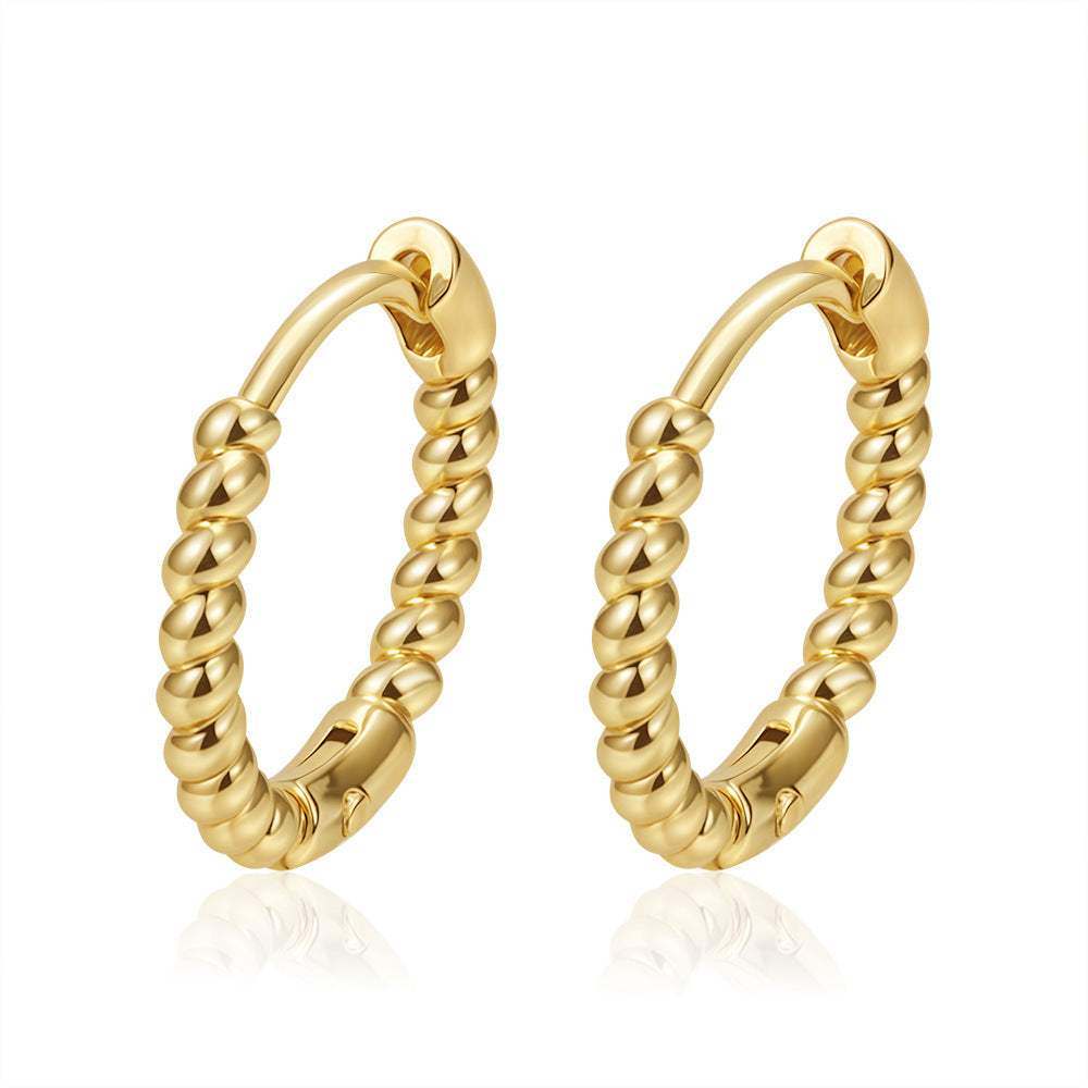 Womens Simple Stainless Steel Hoop Earrings - My Store - Flyclothing LLC