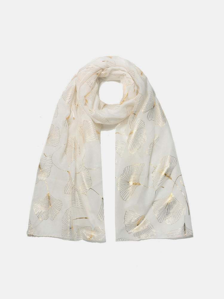 Ginkgo Leaf Polyester Scarf - Trendsi - Flyclothing LLC