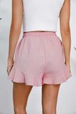 Full Size Drawstring Ruffle Hem Shorts - Trendsi - Flyclothing LLC
