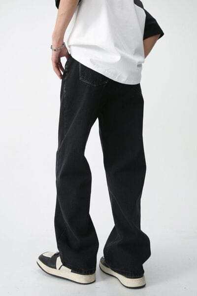 Baggy Jeans with Pockets - Trendsi - Flyclothing LLC