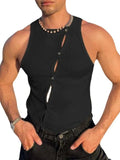 Men's Full Size Cutout Round Neck Tank Plus Size - Trendsi - Flyclothing LLC
