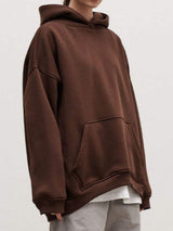 Pocketed Dropped Shoulder Long Sleeve Hoodie - Trendsi - Flyclothing LLC