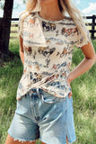 Western Fashion Mustang River Printed Mesh T Shirt - Trendsi - Flyclothing LLC