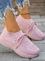 Mesh Round Toe Flat Athletic - Trendsi - Flyclothing LLC
