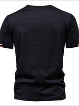 Men's Embroidered Round Neck T-Shirt - Trendsi - Flyclothing LLC