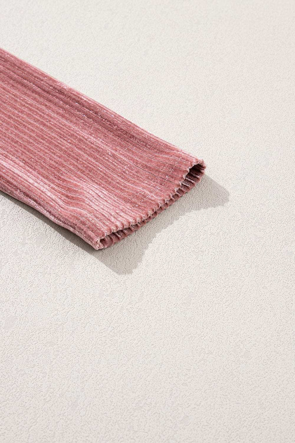 Ruffle Hem Round Neck Long Sleeve Dress - Trendsi - Flyclothing LLC