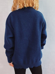 Santa Round Neck Long Sleeve Sweater - Trendsi