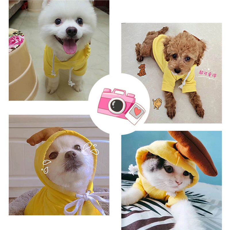 Cute Fruit Dog Clothes For Small Dogs Hoodies Winter Warm Fleece Pet Clothing Puppy Cat Costume Coat For French Chihuahua Outfit - My Store - Flyclothing LLC
