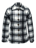Plaid Button-Up Jacket - Trendsi - Flyclothing LLC