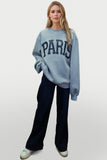 Basic Bae PARIS Round Neck Long Sleeve Air Scuba Sweatshirt - ShopBasicbae - Flyclothing LLC