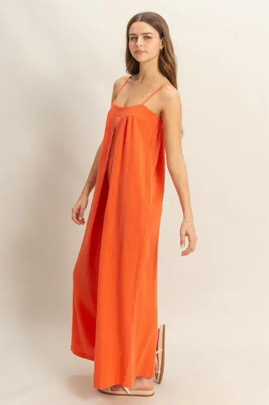 HYFVE Double Gauze Super Flowy Cami Jumpsuit - Trendsi - Flyclothing LLC