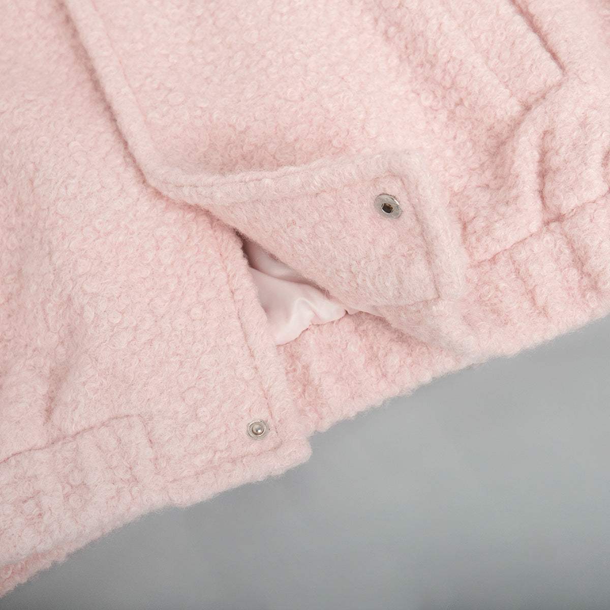 Double Take Plush Mock Neck Snap Down Jacket with Pockets - Trendsi - Flyclothing LLC