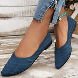 Mesh Point Toe Solid Color Slip-Ons - Trendsi - Flyclothing LLC