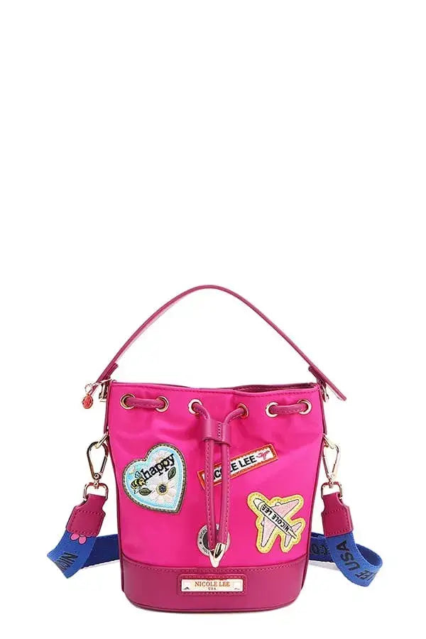 Nicole Lee USA Color Patch Bucket Bag - Trendsi - Flyclothing LLC