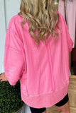 Exposed Seam V-Neck Blouse - Trendsi - Flyclothing LLC