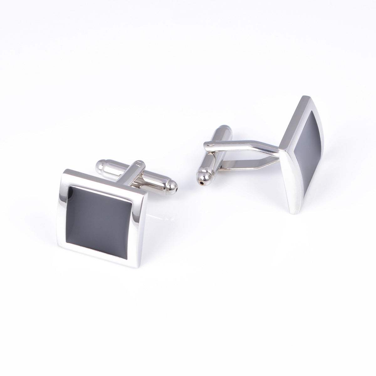 Classic Black Square French Cufflinks Cross-border Epoxy Cufflinks Nail - My Store - Flyclothing LLC