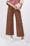 SAGE + FIG Wide Leg Cropped Pants - Trendsi