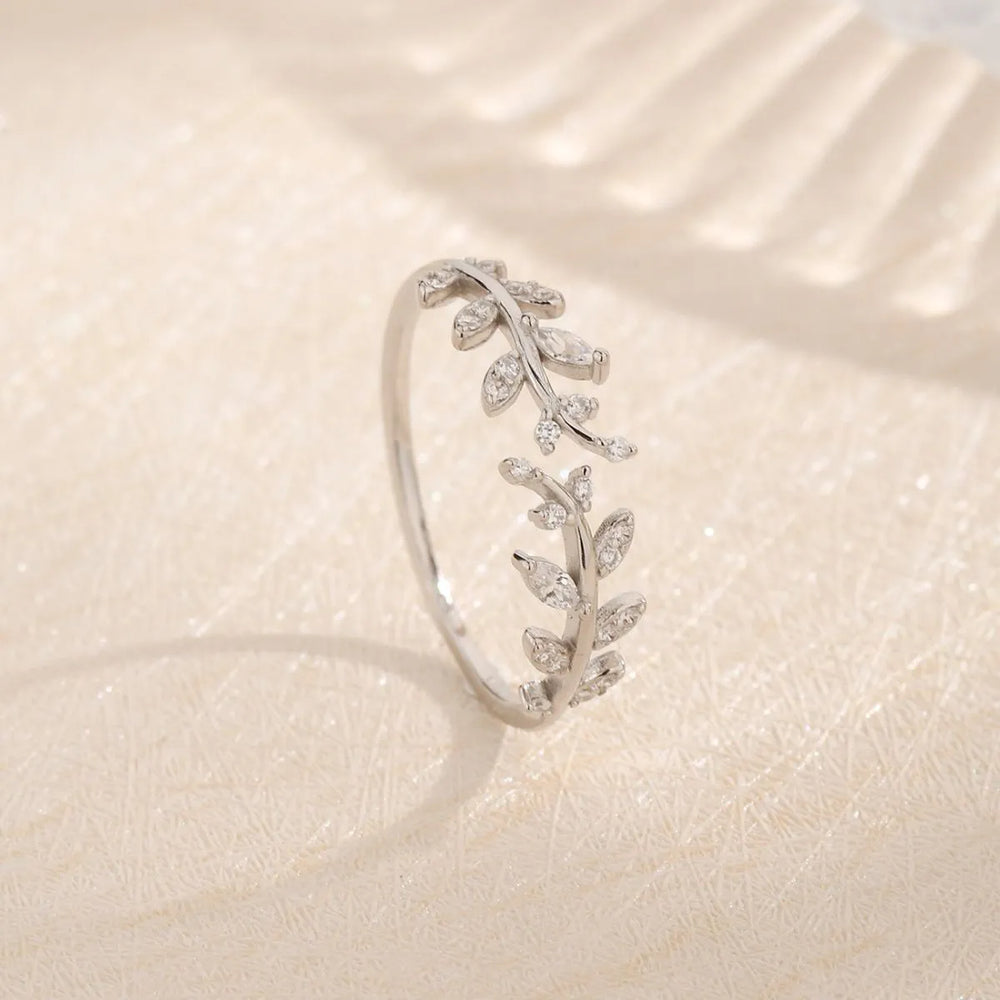 925 Sterling Silver Inland Zircon Open Ring - Trendsi - Flyclothing LLC