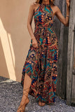 Tied Floral Sleeveless Dress Trendsi