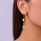 Halloween Asymmetrical Pumpkin Ghost Earrings - Trendsi - Flyclothing LLC