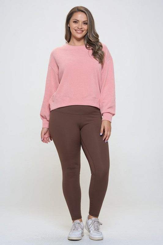 Yelete Full Size Fleece Lined High Waisted Leggings - Trendsi - Flyclothing LLC