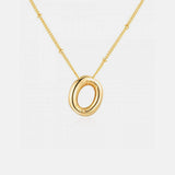 Gold-Plated Letter Pendant Necklace - Trendsi - Flyclothing LLC