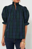 Puff Sleeve Frilled Trim Elegant Blouse - Trendsi - Flyclothing LLC