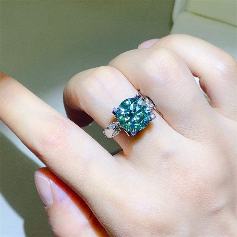 5 Carat Moissanite Zircon 925 Sterling Silver Ring - Trendsi - Flyclothing LLC