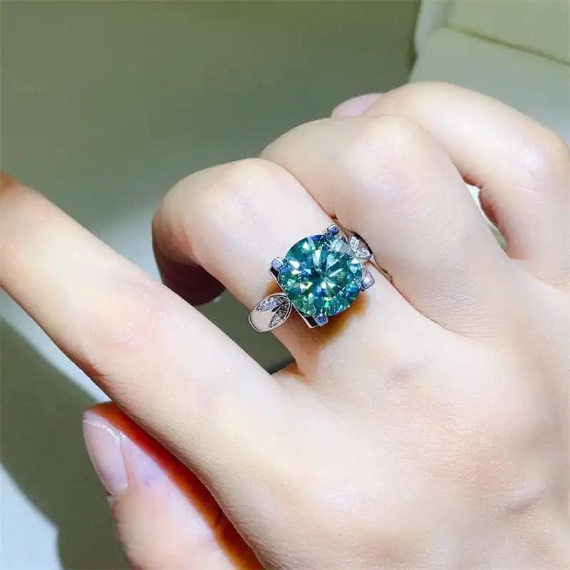 5 Carat Moissanite Zircon 925 Sterling Silver Ring - Trendsi
