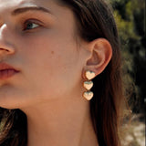 Stainless Steel Heart Earrings - Trendsi