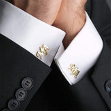 Handmade Frosted Personalized Name Abbreviation Metal Cufflinks - My Store - Flyclothing LLC