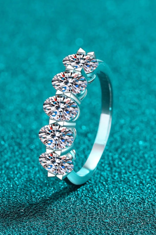 2.5 Carat Moissanite 925 Sterling Silver Ring - Trendsi - Flyclothing LLC