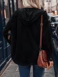 Pocketed Plaid Button Down Hooded Shacket - Trendsi
