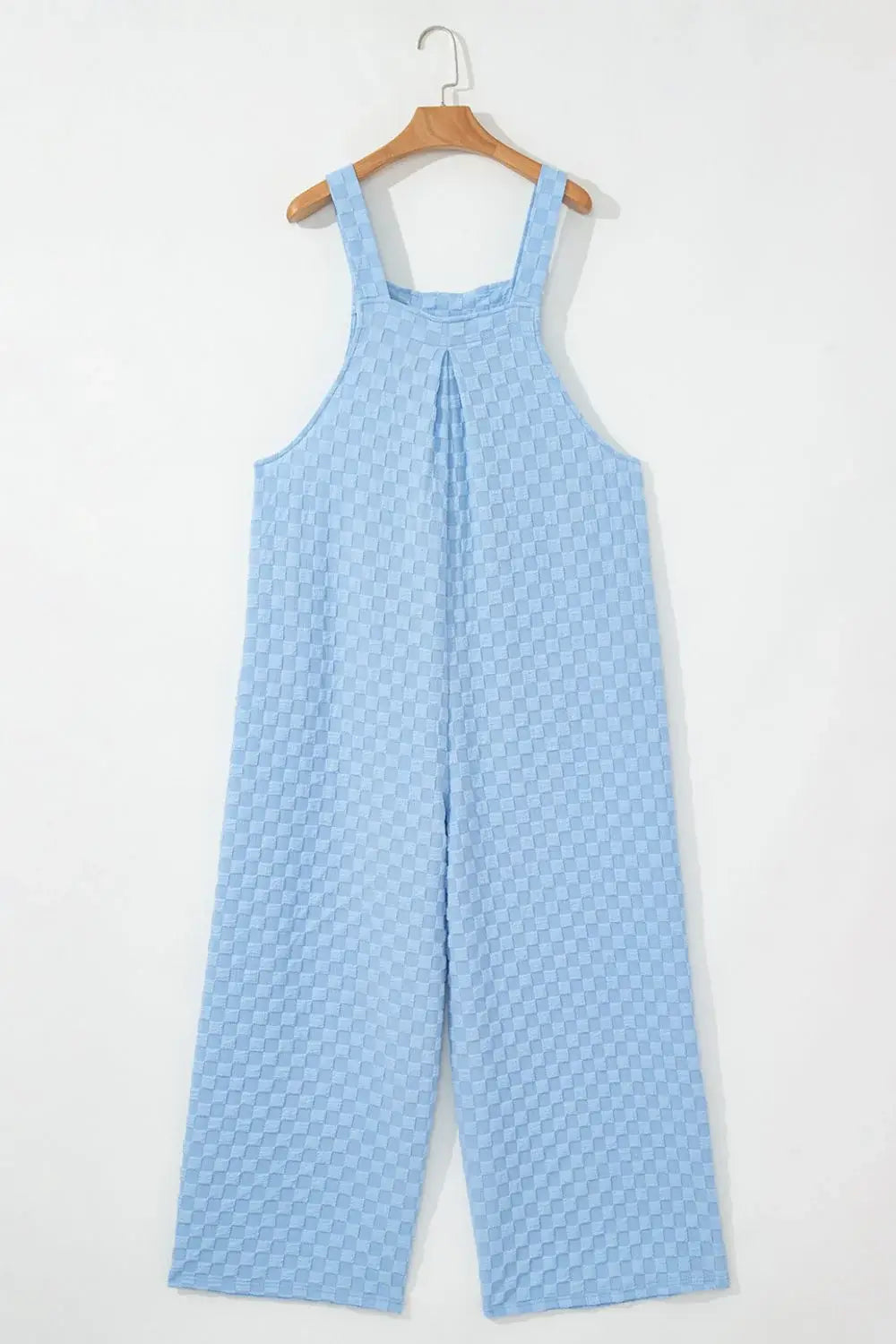 Checkered Pocketed Wide Leg Overalls - Trendsi - Flyclothing LLC